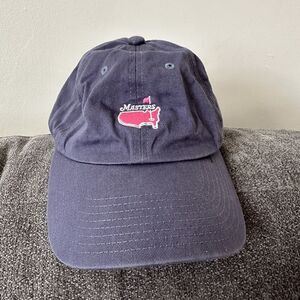 Masters American Needle Hat Blue Adjustable Strap Golf Dad Cap Hat Pink Logo